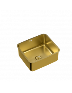 NICOLAS 1-bowl undermount sink + save space siphon PVD colour / gold