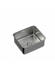 NICOLAS 1-bowl undermount sink + save space siphon / brushed steel