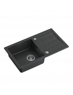 TOM 111 black 770x440x176mm, with manual siphon and plug