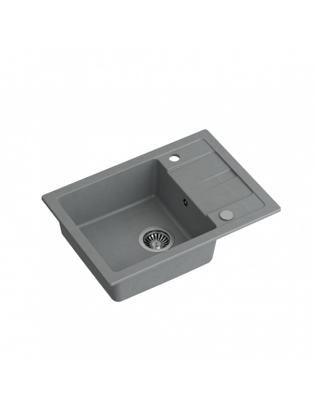 TOM 116 grey 620x440x176mm, with manual siphon and plug