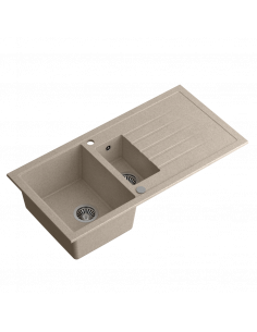 BRUCE 156 beige 1000x500x225mm, with manual siphon and plug