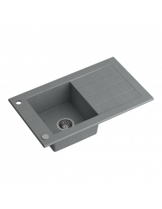 WILL 111 grey 772x460x185mm, with manual siphon and plug