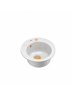 MORGAN 210 + nano PVD 1-bowl inset sink + save space siphon PVD colour / snow white / copper elements