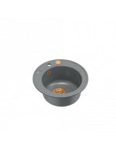 MORGAN 210 + nano PVD 1-bowl inset sink + save space siphon PVD colour / silver stone / copper elements
