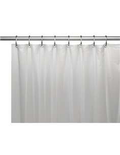 Carnation Home Fashions Bathroom Curtain Premium 4 Gauge - 1