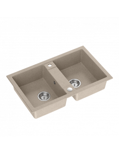 DENZEL 120 beige 780x480x177mm, with manual siphon and plug