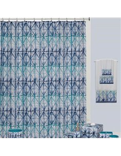 Creative Bath Bathroom Curtain Shibori - 1