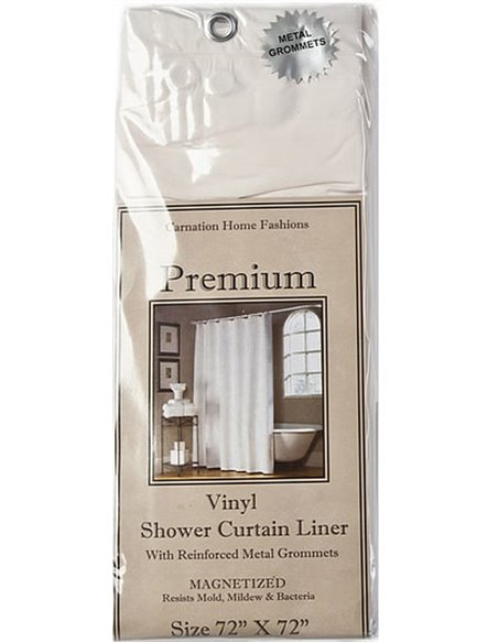 Carnation Home Fashions Bathroom Curtain Premium 4 Gauge - 3