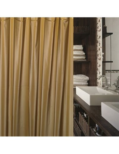 Carnation Home Fashions Bathroom Curtain Premium 4 Gauge Gold - 1