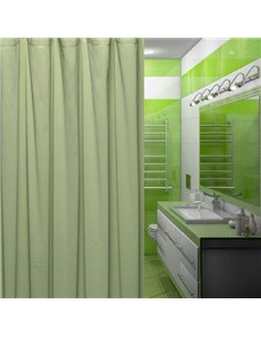 Carnation Home Fashions Bathroom Curtain Premium 4 Gauge Sage - 1