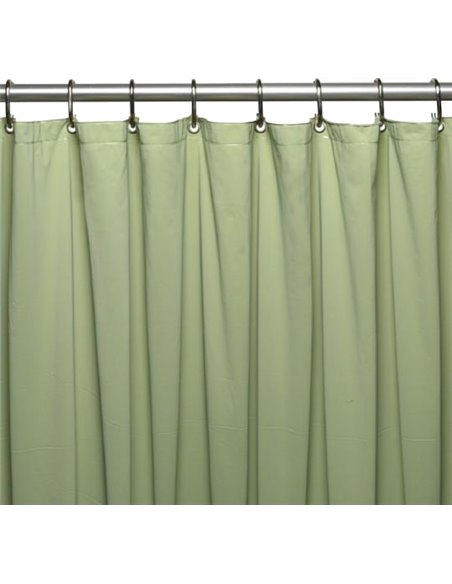 Carnation Home Fashions Bathroom Curtain Premium 4 Gauge Sage - 2