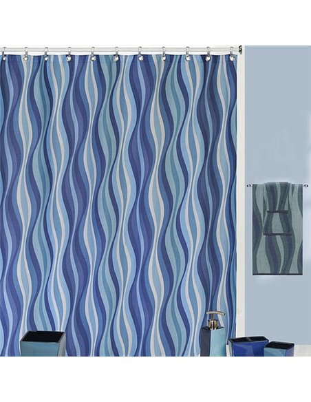 Creative Bath Bathroom Curtain Wavelength - 1