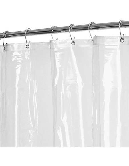Carnation Home Fashions Bathroom Curtain Premium 4 Gauge - 2