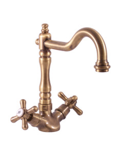 Kitchen lever mixer MORAVA RETRO bronze - Barva stará...