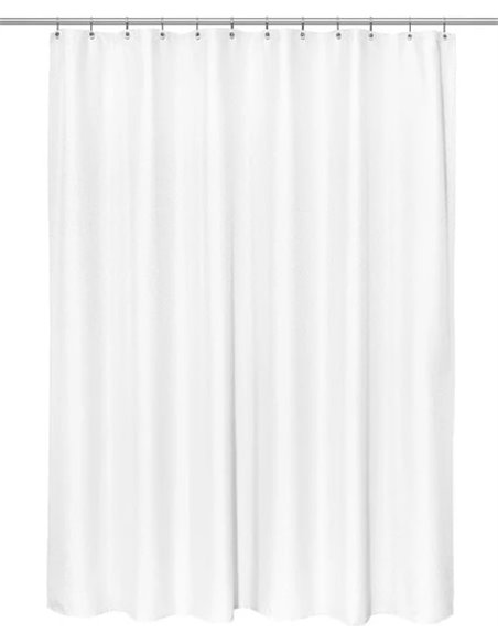 Carnation Home Fashions Bathroom Curtain Grace Jacquard White - 3