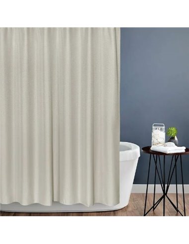 Carnation Home Fashions Bathroom Curtain Grace Jacquard Grey - 1