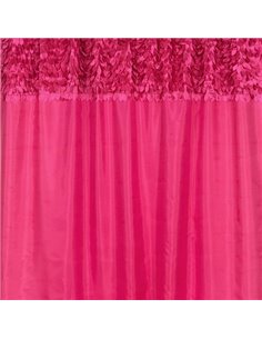Carnation Home Fashions Bathroom Curtain Jasmine Raspberry - 1