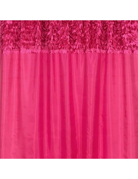 Carnation Home Fashions Bathroom Curtain Jasmine Raspberry - 1