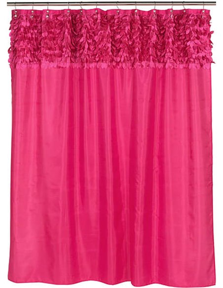 Carnation Home Fashions Bathroom Curtain Jasmine Raspberry - 2