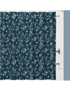 Creative Bath Bathroom Curtain Indigo Blossoms S1271BLU - 1