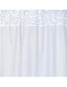 Carnation Home Fashions Bathroom Curtain Jasmine White - 1