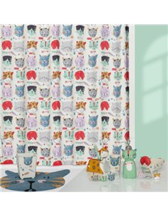 Creative Bath Bathroom Curtain Kitty S1244MULT - 1
