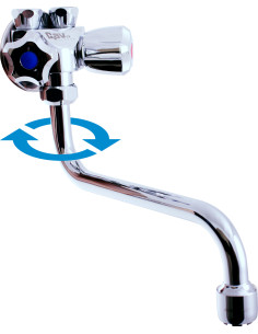 Wall mounted Basin/Sink mixer for low-pressure water...