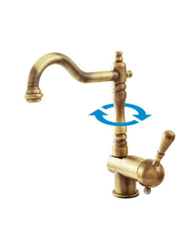 Sink lever mixer LABE Bronze - Barva stará mosaz,Rozměr 3/8''