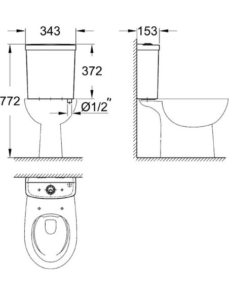 Grohe Toilet Bau Ceramic 39429000 - 4