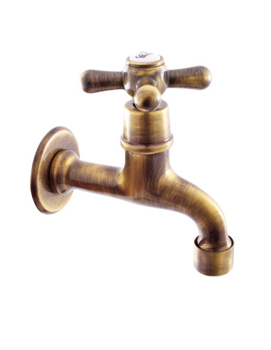 Wall-mounted one water tap MORAVA-RETRO BRONZE - Barva stará mosaz