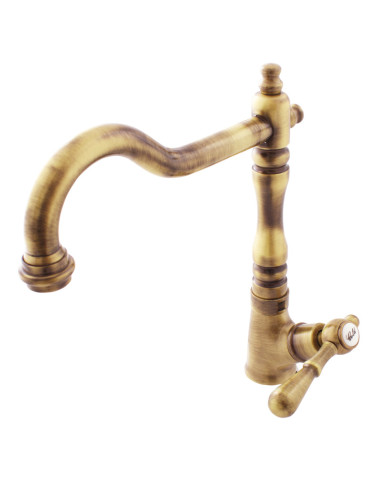 One water tap wall-mounted MORAVA-RETRO BRONZE - Barva stará mosaz