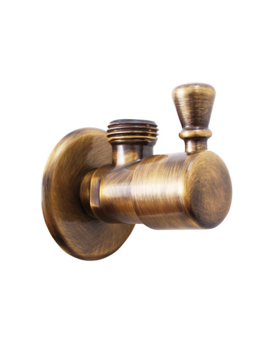 Angle valve with ceramic headwork 1/2''-1/2'' Bronze - Barva stará mosaz,Rozměr 1/2''x1/2''