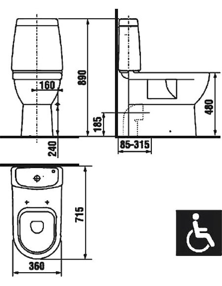 Jika tualetes pods Mio 2471.6 - 3