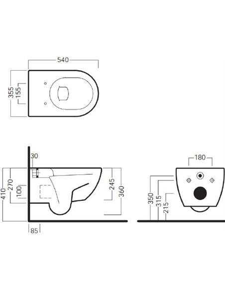 Hatria Wall Hung Toilet Fusion YXGQ - 7