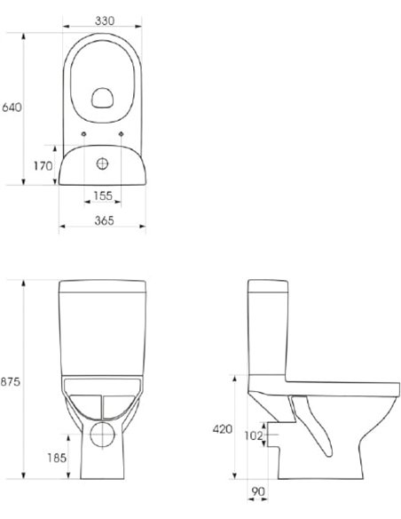 Cersanit tualetes pods Kristal S-KO-KRI011-3/6-DL-w - 7