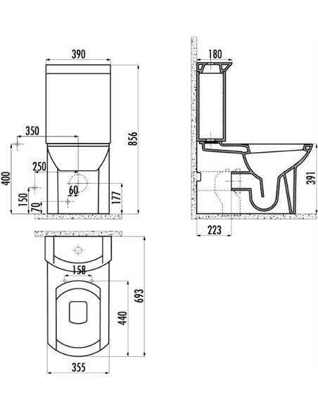 Creavit tualetes pods Wing WN311 - 5