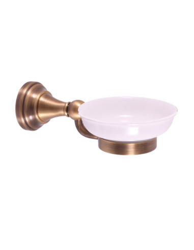 Ceramic soap dish bronze Bathroom accessory MORAVA RETRO - Barva stará mosaz