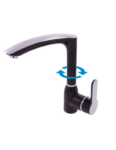 Sink faucets chrome/black ZAMBEZI - Barva chrom/černá,Rozměr 1/2''
