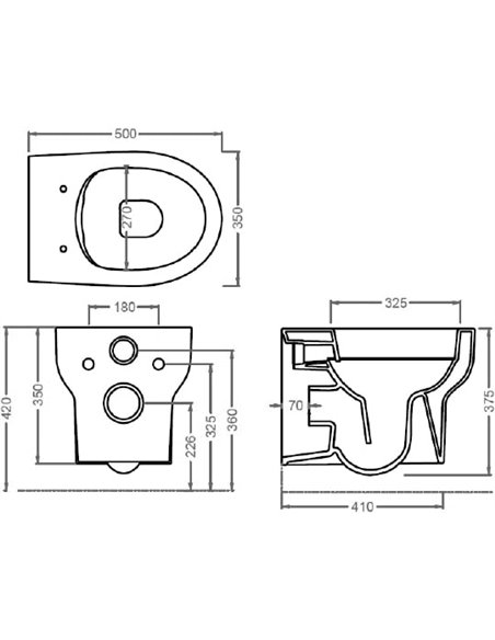 ArtCeram Wall Hung Toilet Smarty 2.0 SMV001 - 4