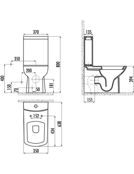 Creavit tualetes pods Lara LR361.4 - 6