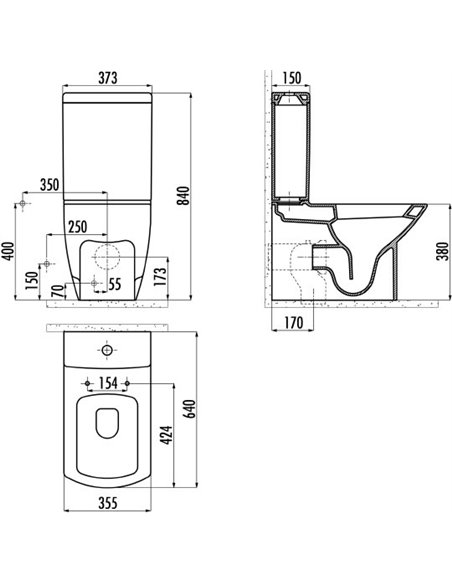 Creavit tualetes pods Thor TH361 - 4