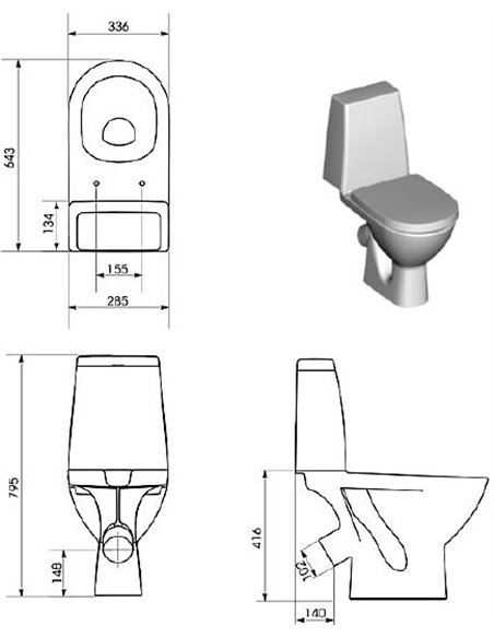 Cersanit tualetes pods Granta - 4