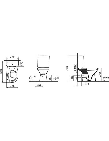 VitrA Toilet Normus Facelift 9705B003-7200 - 2