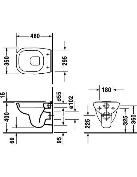Duravit Wall Hung Toilet D-Code 22110900002 - 4