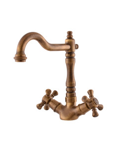 Kitchen lever mixer MORAVA RETRO bronze - Barva Stará...