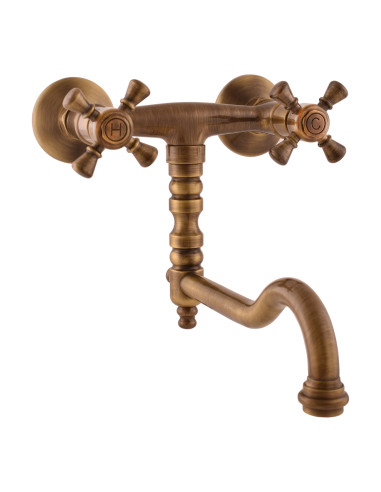 Basin lever mixer MORAVA RETRO bronze - Barva stará mosaz,Rozměr 150 mm
