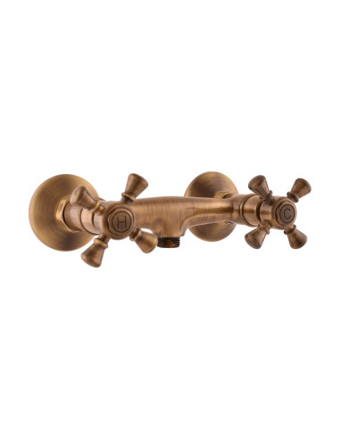 Shower lever mixer MORAVA RETRO bronze - Barva stará mosaz,Rozměr 150 mm