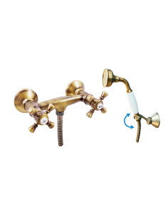 Shower mixer MORAVA RETRO bronze - Barva stará...