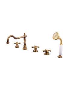 Bath mixer MORAVA RETRO bronze - Barva stará mosaz,Rozměr...