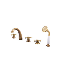 Bath mixer MORAVA RETRO bronze - Barva Stará mosaz...